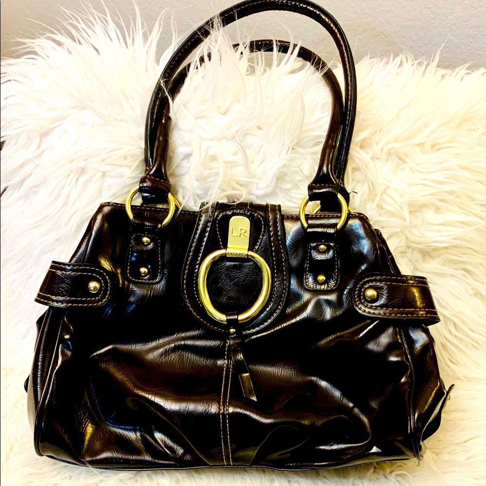 Beautiful Linea R dark brown pocket book with large gold buckle💕